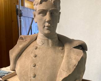 . Bust of Richmond Pierson Hobson, Spanish American war hero