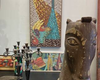 Mosaic, Carved Palm Horsehead