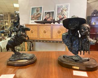 Ed Dwight Sculptures, Craft Studio Sideboard, Sports Collectibles