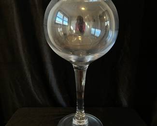 Round Tall Glass Vase, 10"W x 17"H , was $24, NOW $18