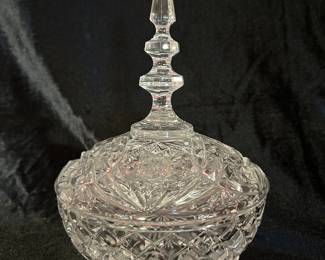 Imperlux Footed Lead Crystal Beautiful Candy Dish/ Bowl, 8"W x 10"H, was $30, NOW $18