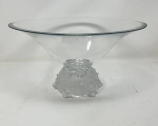 Shannon by Godinger Crystal Frosted Rose Centerpiece Bowl, 14" x 8", was $45, NOW $35