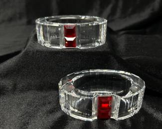 Set of 2, Swarovski Crystal Napkin Ring, Siam, was $199, NOW $145