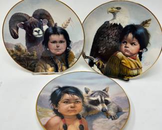 Pride of Americas Indian plates by Perillo - set of 3, was $20, NOW $12