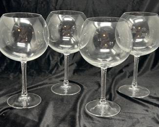 Set of 4, Ralph Lauren Latham Burgundy Goblets was $275, NOW $175