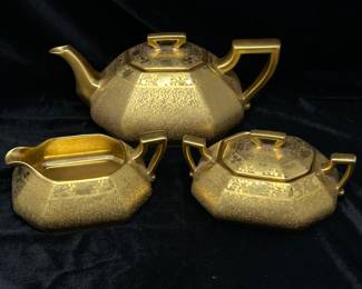 Vintage 3 piece Gold Tea set, was $58, NOW $38