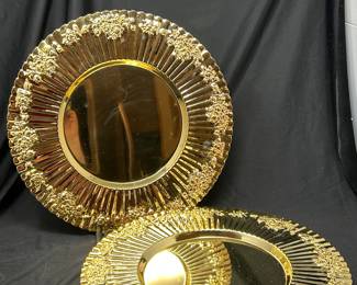 Set of 7, Royal Doulton Gold Plated Chargers, 14"D, was $145, NOW $85