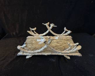 Brass Bird & Bark hand towel vanity tray, 10"W x 4"H x 6"D, was $22, NOW $15