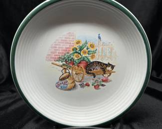 Century Stoneware Dinner 11" Plate, "Catnap", $6