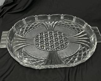 Shannon Crystal Platter, 17x2x12, was $24, NOW $15