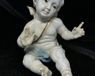 Vintage Algora Porcelain Angel - AS IS 2 missing fingers, was $35, NOW $18