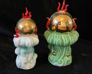 Chinese Porcelain Flame bal,l 6" and 7", was $45, NOW $32