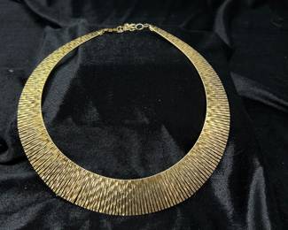 Graduated Gold Cleopatra Necklace, $15
