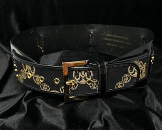 80's Style Wide Patent Fashion Belt, $15