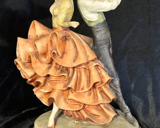 Vintage Capodimonte Dancing Couple (damage to woman's hand - As Is) 9" x 12", was $40, NOW $20