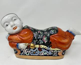Antique Chinese Pillow Headrest Statue, 16"W x 19"H x 6"D, was $130, NOW $88