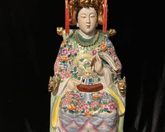 Large Ornate Sitting Empress, 2 available, 11" x 24"H x 9"D, was $115 each, NOW $80 each