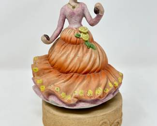 Vintage Musical Porcelain Dancer, 8"H, was $14, NOW $9