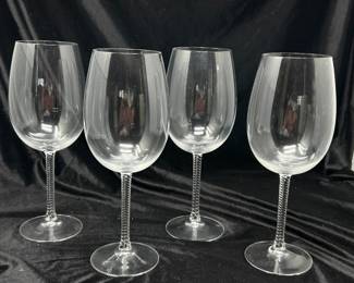 Set Four (4) Ralph Lauren Crystal Latham Wine Glasses Poland, was $198, NOW $88