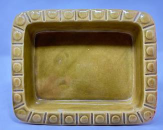Vintage Haeger 4021C Mustard Yellow/Green Bowl, 10"W, was $18, NOW $12