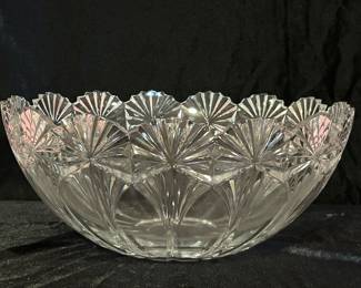 Mikasa Crystal Large Cut Edge Bowl, 12"D x 5.5"H, was $28, NOW $20