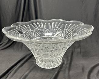 Fluted Glass Punch Bowl, 14 x 8, $20