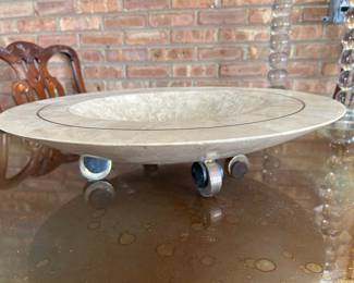 Large Quartz Centerpiece Bowl, 23"D x 6"H, $65