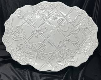 Large White Guirland Oval Platter from Bloomingdale's, 18"W, was $34, NOW $24