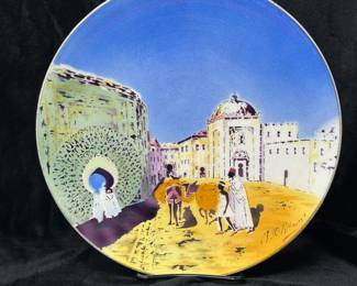 K&G Luneville Mid East/Moorish Scene Plate, $32