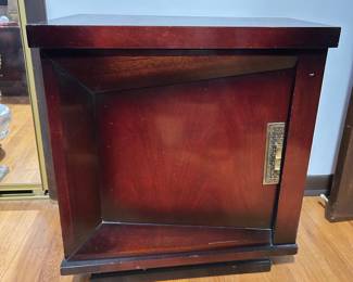 Drexel Heritage Side Table w/Brass Ornate Handle, 24"W X 28"H X 16"D and then 15 *table top angles, was $225, NOW $165