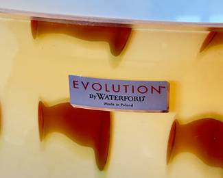(label shown) Waterford Evolution Amber & Ocelot Vases