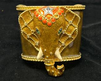 Gold Elephant cuff bracelet, was $30, NOW $20