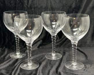Set of 4, VTG Orrefors Wine glasses, was $58, NOW $44