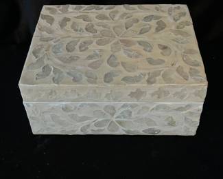 Mother of Pearl Inlay Box , 8" x 7" x 4", was $20, NOW $14