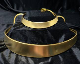 Gold Collar Solid Necklace, $14. Gold Belt, $15