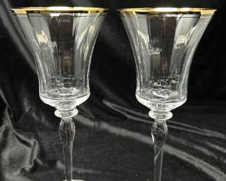 PAIR Mikasa Jamestown Gold Rimmed Wine, was $24, NOW $14