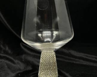 One Clear silver crystal hand made drinking goblet, was $12, NOW $7