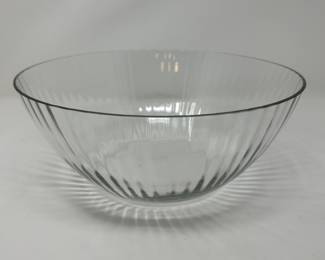 Ribbed Glass Bowl, 12"D, was $9, NOW $7