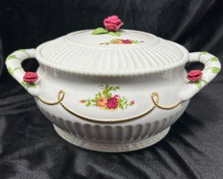 Royal Albert "Old Country Roses" Covered Vegetable, was $65, NOW $38
