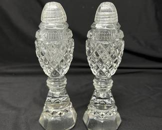Pair Crystal Salt & Pepper, 7", $20