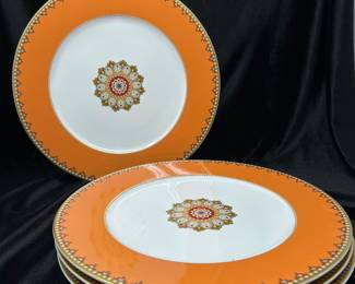 Set of 4, Villeroy and Boch SAMARKAND Mandarin dinner plates, $120