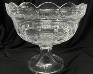 Large Royal Limited Crystal Pedestal Bowl /Punch bowl, 11"H x 12'D, $40