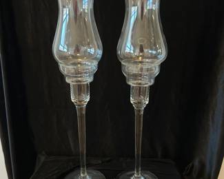 Pair of Princess House Heritage Hurricane Candle Holders, 6"W x 22"H, was $50 Pair, NOW $30 pair
