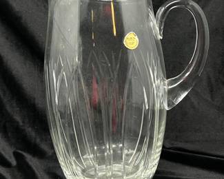 Block Crystal Pitcher, 10.75"H, was $40, NOW $30