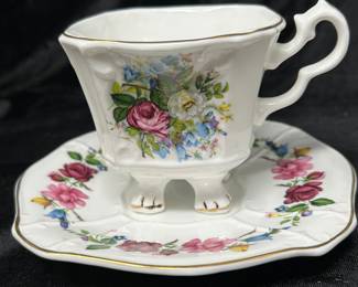 Crown Dorsett Footed Cup & Saucer #1, was $20, NOW $10