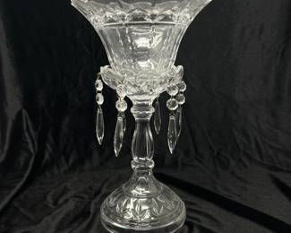 Bohemian Crystal Drop Candle Holder w/Tulip Top, 8"W x 12"H, was $32, NOW $24