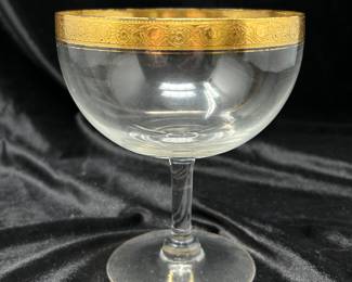 Single Large Gold Rimmed Wine Glass, was $12, NOW $8