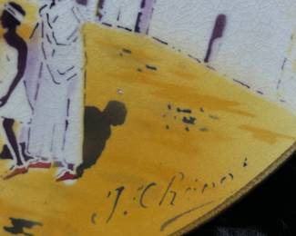 K&G Luneville Mid East/Moorish Scene Plate,(Signature)