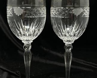 Set Six (6) Waterford Carleton Gold Rimmed Wine, was $108, NOW $85