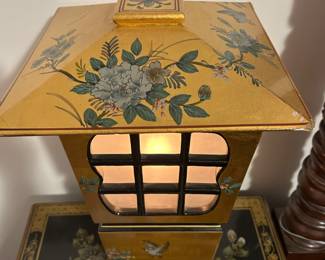 Additional view of Gold Lacquer Pagoda Table Lamp~